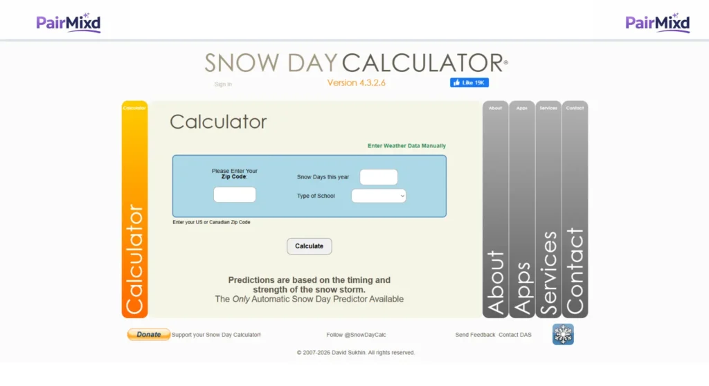 snow day calculator